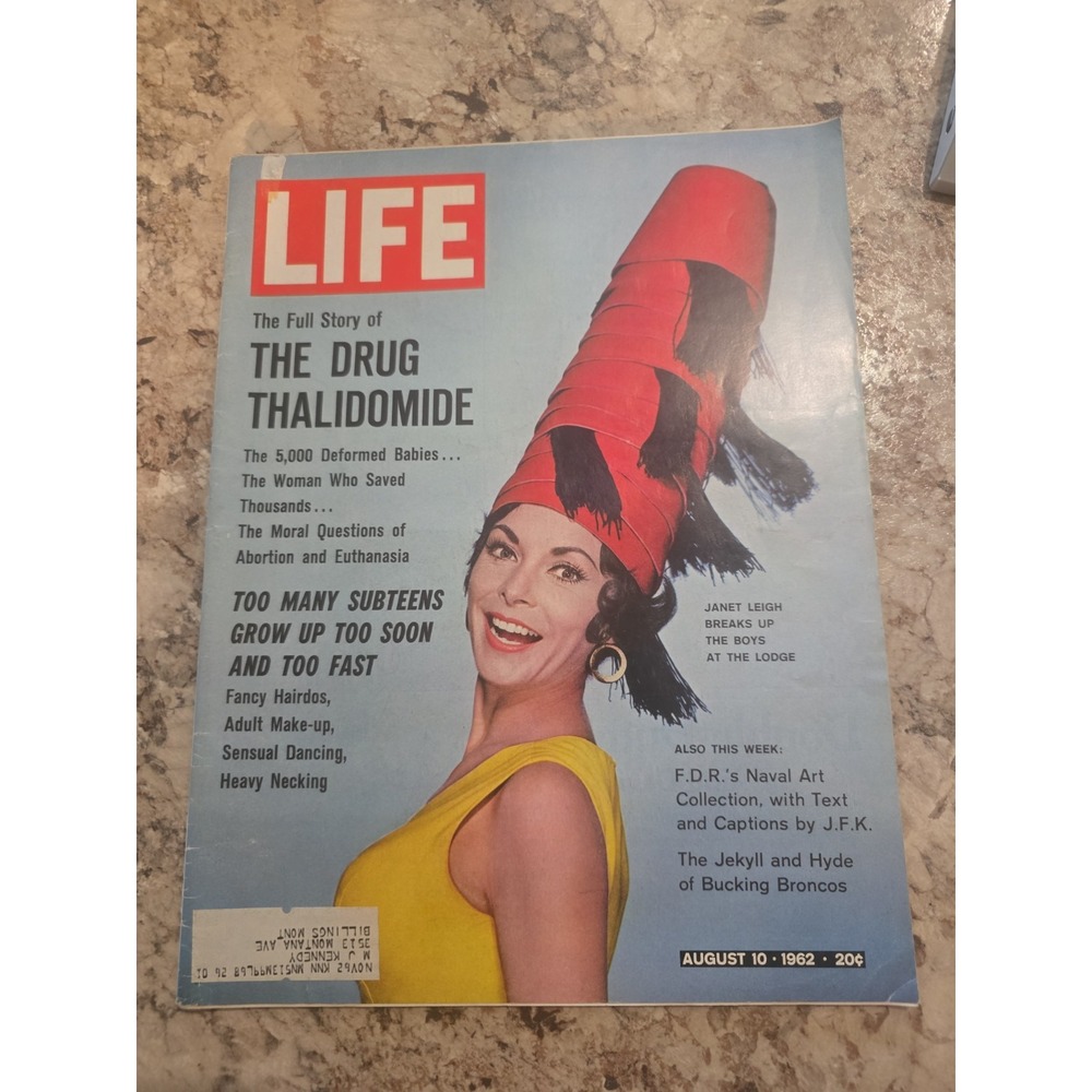 August 10, 1962 - Life Magazine - Janet Leigh Fez, The‎ Drug Thalidomide